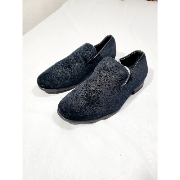 Embossed Slipon Damask Loafer Calypso Loafer Shoes Youth Size 12M Black #466157 - Picture 4 of 11